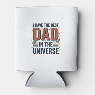 Enfriador De Latas Mejor Papá del Universo Diseño de Vector Espacial_