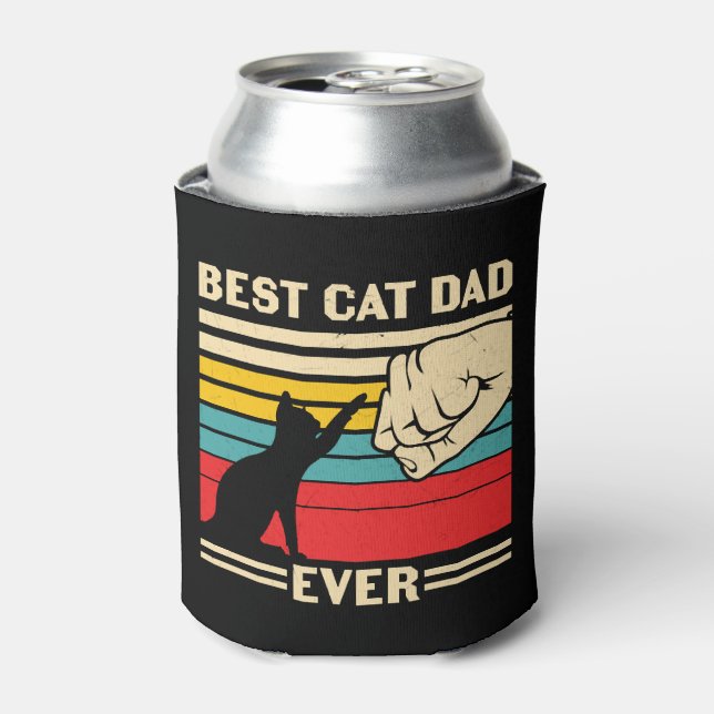 Enfriador De Latas Mejor Papá Gato (Lata Anverso)