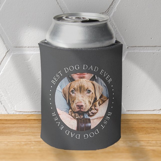 Enfriador De Latas Mejor Papá Perro Elegante Foto Personalizado Simpl (Subido por el creador)