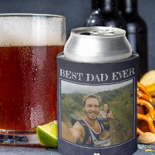 Enfriador De Latas Mejor papá que te amemos 2 fotos personalizadas