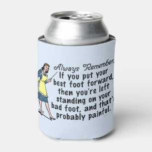 Enfriador De Latas Mejor pie retro divertido Demotivational