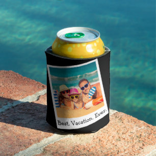Enfriador De Latas Mejor Vacaciones Personalizadas Foto Black Can Co