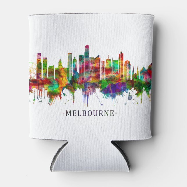 Enfriador De Latas Melbourne Australia Skyline (Anverso)