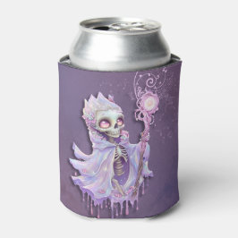 Enfriador De Latas Melodías mágicas del lindo esqueleto morado.