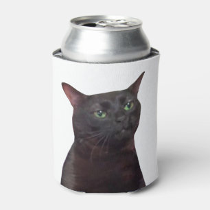 Enfriador De Latas Meme de gato con zancado de doble cara negro