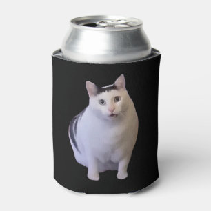 Enfriador De Latas Meme de gato de doble cara negro