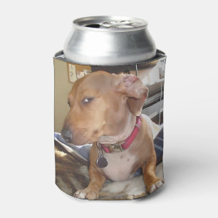 Enfriador De Latas Meme de Perro Ojo lateral Doble cara Negro