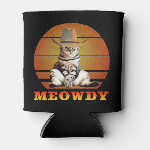 Enfriador De Latas Meowdy Funny Cowboy Cat