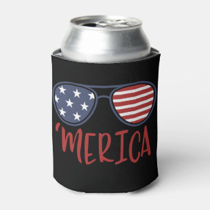 Enfriador De Latas Merica Gafas De Sol Patriótico 4 De Julio