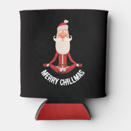 Enfriador De Latas Merry Chillmas Zen Santa Meditando Fiesta Lata