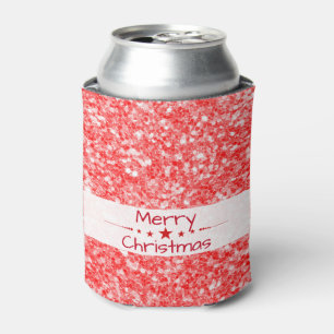 Enfriador De Latas Merry Christmas-Red Purpurina