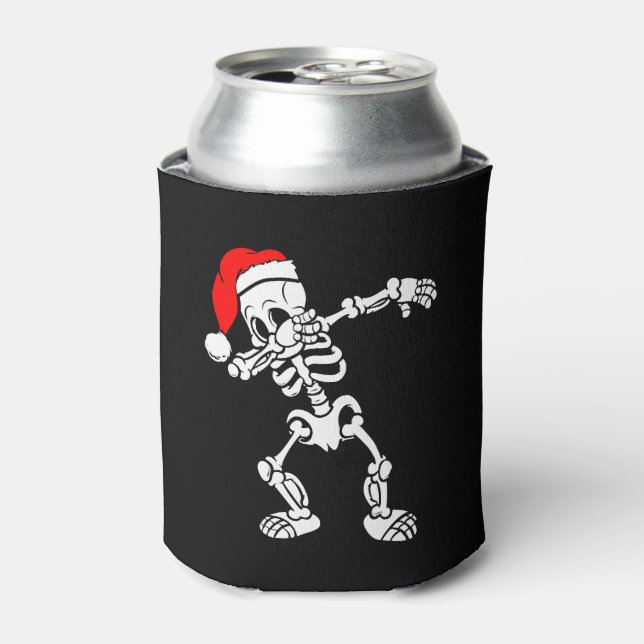 Enfriador De Latas Merry Christmas Skeleton Sweater (Lata Anverso)