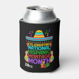 Enfriador De Latas MESES DE PATRIMONIO HISPANO DE CELEBRACIÓN colorid