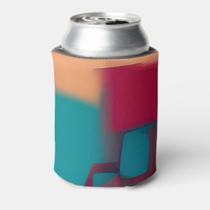 Enfriador De Latas Mezcla abstracta roja y verde azulada