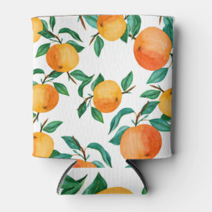 Enfriador De Latas Mezcla Floral Colorida: Ilustracion acuarela.