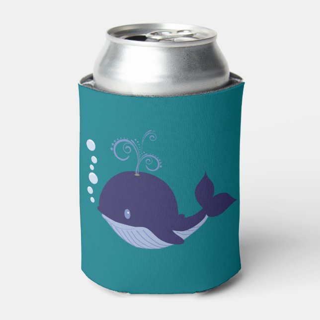 Enfriador De Latas Mi bebé ballena azul (Lata Anverso)