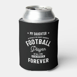 Enfriador De Latas Mi hija es mi jugador de fútbol favorito