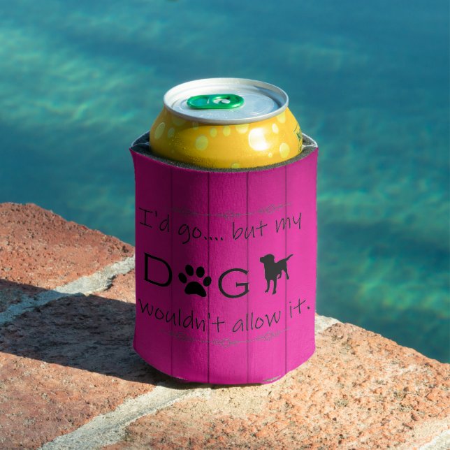 Enfriador De Latas Mi perro no lo dejaría más frío - Magenta (Piscina in situ)