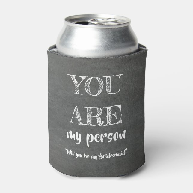 Enfriador De Latas Mi persona - Divertida propuesta de la dama de hon (Lata Anverso)