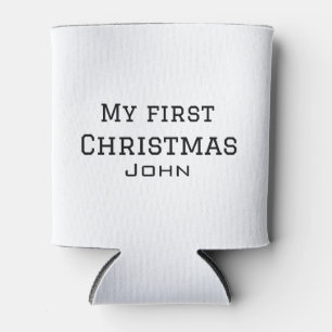 Enfriador De Latas Mi primera Navidad añadir nombre masculino SMS sim