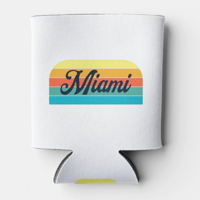 Enfriador De Latas Miami retro (Anverso)