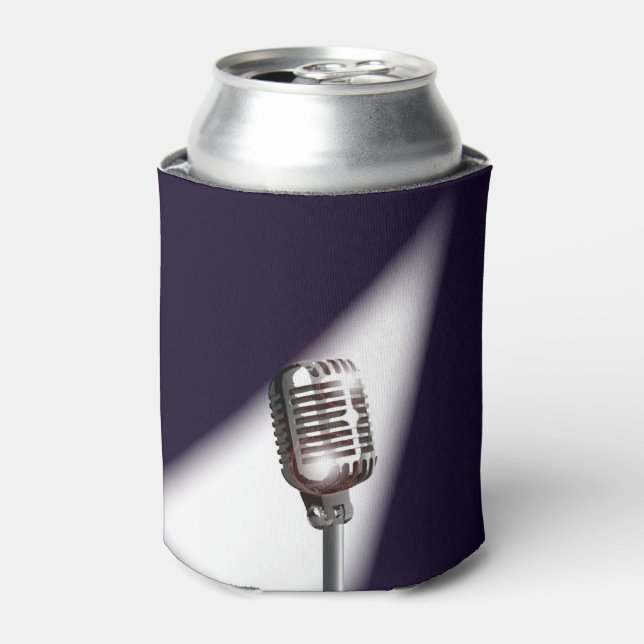 Enfriador De Latas Micrófono de etapa retro (Lata Anverso)