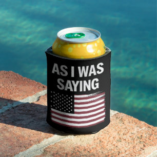 Enfriador De Latas Mientras Decía Divertido Trump Político 2024