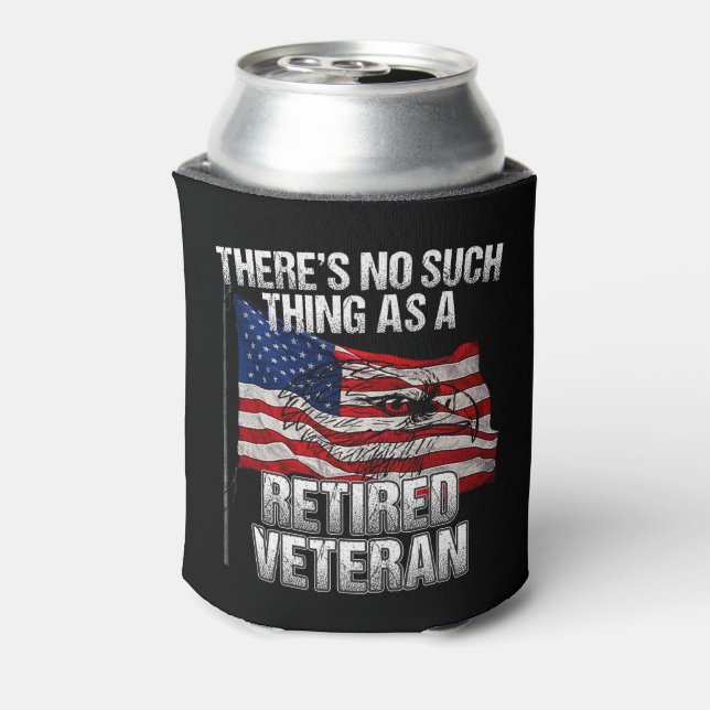 Enfriador De Latas Militares - Nada como veterano retirado (Reverso de la lata)