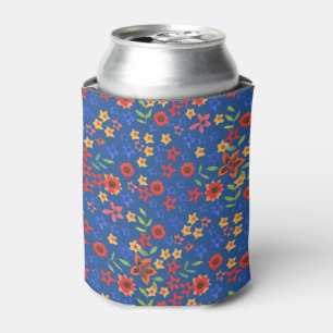 Enfriador De Latas Minihuella floral retro de moda en Refrigerador de