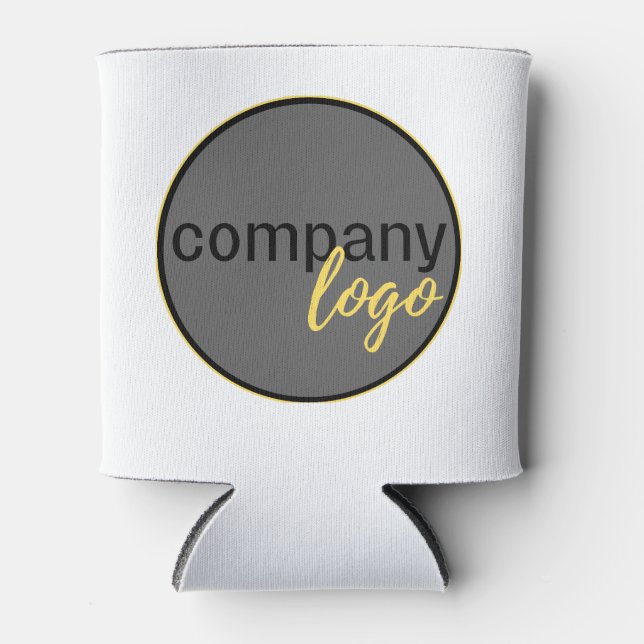 ENFRIADOR DE LATAS MINIMAL BUSINESS LOGO COMPANY BRANDING WHITE (Anverso)
