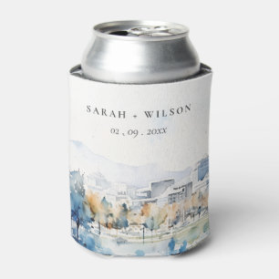 Enfriador De Latas Minimal San José, Boda de acuarela de California