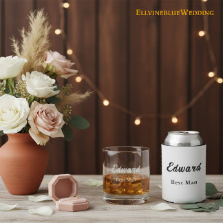 Enfriador De Latas Minimalist Best Man Wedding Practical Gift