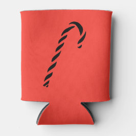 Enfriador De Latas Minimalist Black Christmas Candy cane