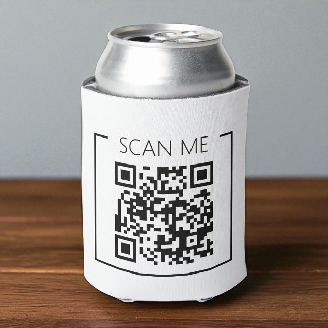 Enfriador De Latas Minimalist QR Code Scan Me Business (Subido por el creador)