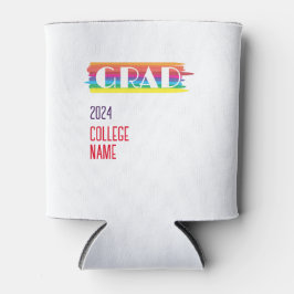 Enfriador De Latas Minimalist simple rainbow graduate 