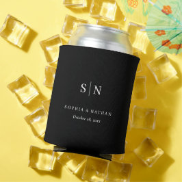 Enfriador De Latas Mínimo y Chic | Boda en Blanco y Negro