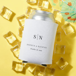Enfriador De Latas Mínimo y Chic | Boda en Blanco y Negro