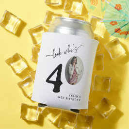 Enfriador De Latas ¡Mira quién cumplió 40! Foto moderna de cumpleaños
