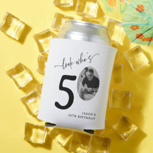 Enfriador De Latas ¡Mira quién cumplió 50! Foto moderna de cumpleaños