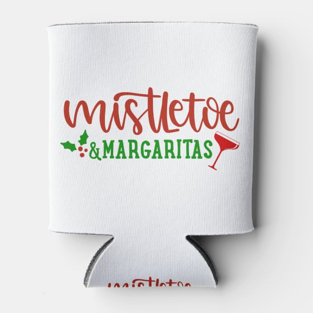 Enfriador De Latas Mistletoe y Margaritas (Anverso)