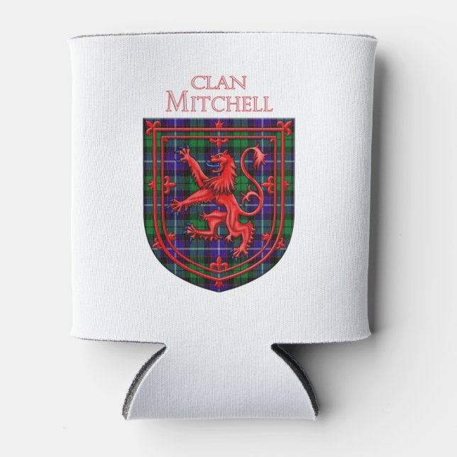 Enfriador De Latas Mitchell Tartan Scottish Plaid Lion Rampant (Anverso)