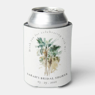 Enfriador De Latas Moda Agua tropical Palm Trees Ducha Bridal
