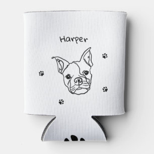 Enfriador De Latas Moda Arte de línea de Bulldog francés: Editar tu t