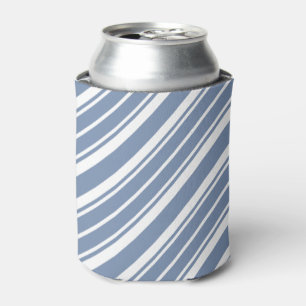 Enfriador De Latas Moda Azul índigo, franjas blancas Refrigerador de