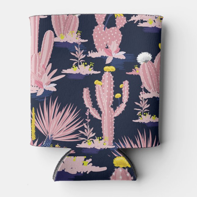 Enfriador De Latas Moda del desierto: Pastel Cactus Bloom (Anverso)