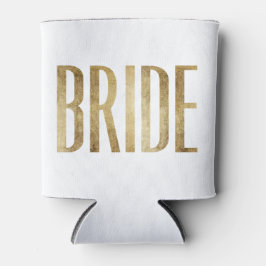 Enfriador De Latas Moda Faux Gold Bride Bachelorette