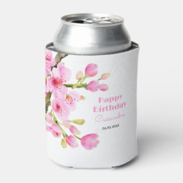 Enfriador De Latas Moda Flor De Cerezo Rosa Sakura Cumpleaños Floral