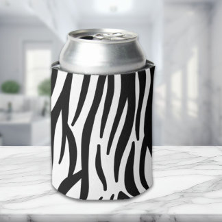 Enfriador De Latas moda giratoria elegante impresión de cebra blanca 