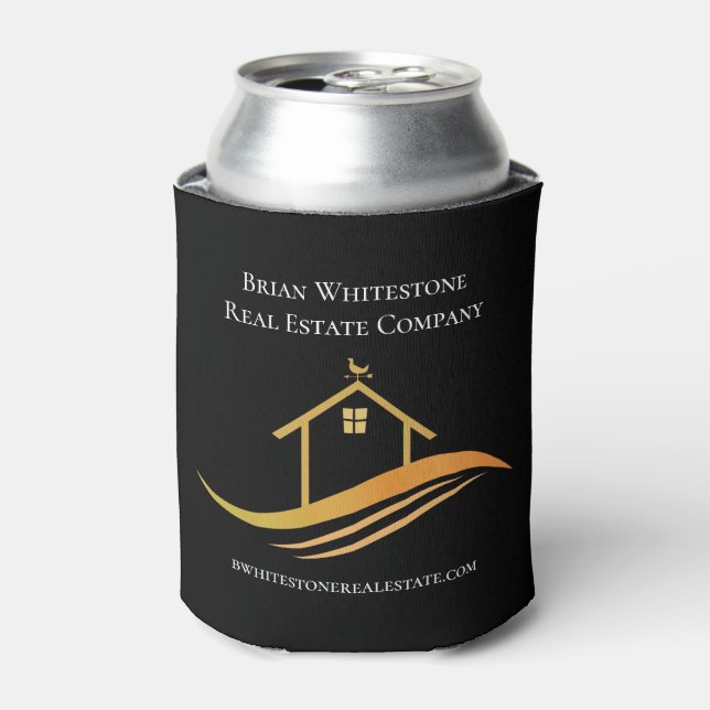 Enfriador De Latas Moda inmobiliaria Realtor Personalizado de Black G (Lata Anverso)