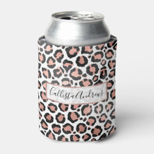 Enfriador De Latas Moda moderna Rosa negro Relieve metalizado dorado